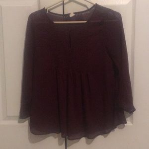 Old Navy maroon red blouse size XS
